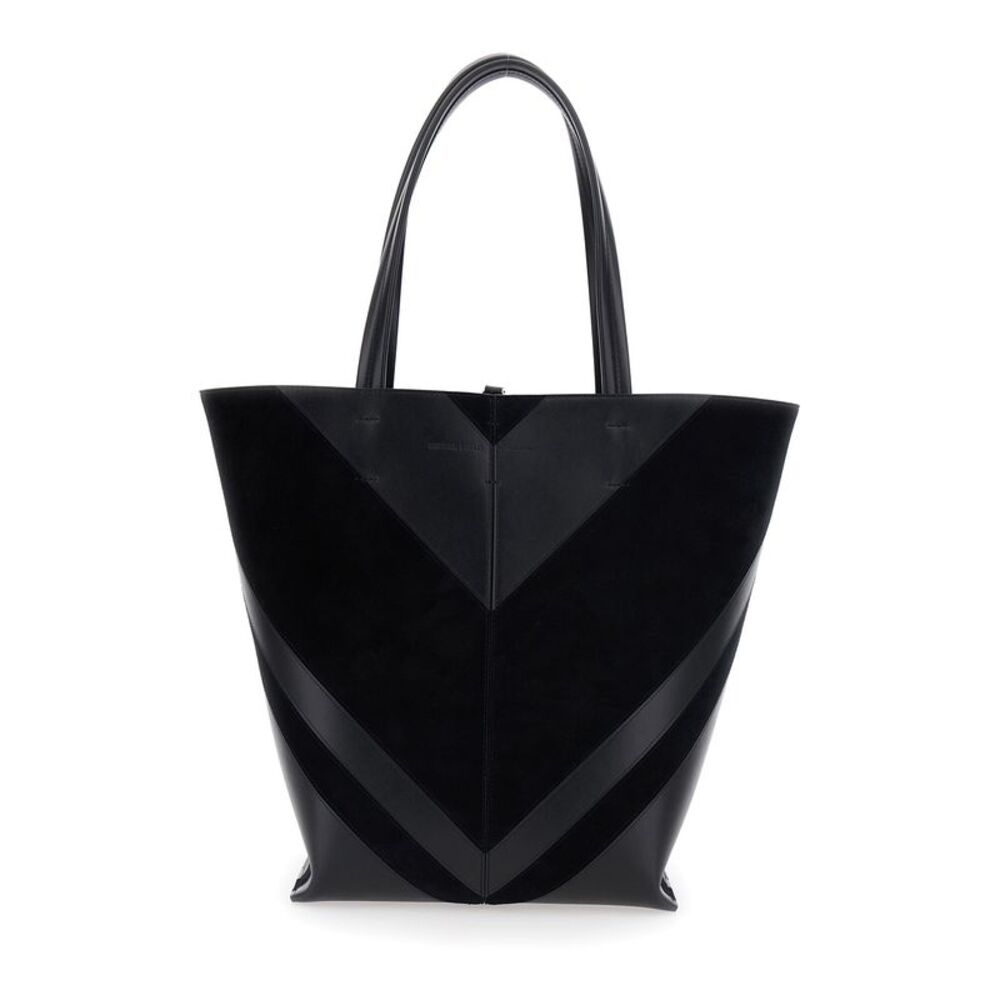 Phoebe Philo Women Shoulder Bag 'Pot Cabas' In Black Leather For Women